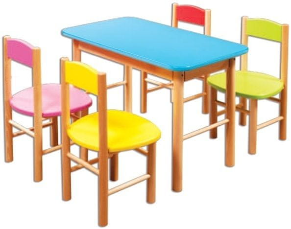 eoshop Detský farebný stolček AD252 (Farba: Červená)