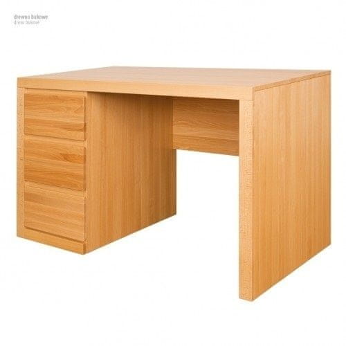eoshop Písací stôl BR401 buk masív (Farba dreva: Koniak)