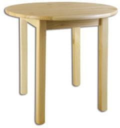 eoshop Jedálenský stôl ST105 priemer 90 masív (Farba dreva: Borovica)