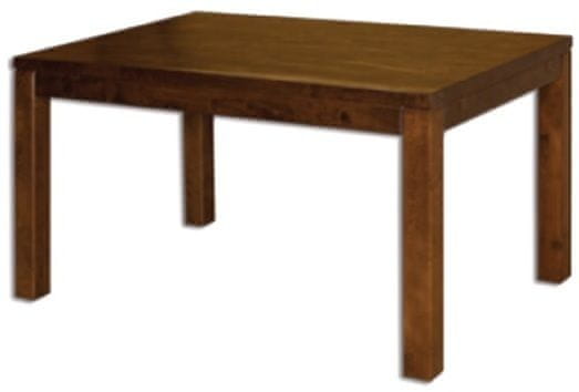 eoshop Jedálenský stôl ST172 S120 masív buk, šírka dosky 4 cm, 1 krídlo (Farba dreva: Buk bielený, Hrana stola: S5)