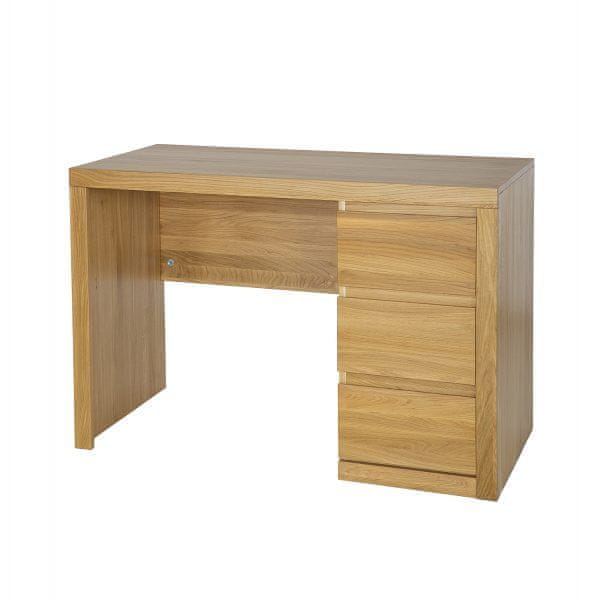 eoshop Písací stôl BR303,120x80x60, dub (Farba dreva: Prírodná (lakovaná))