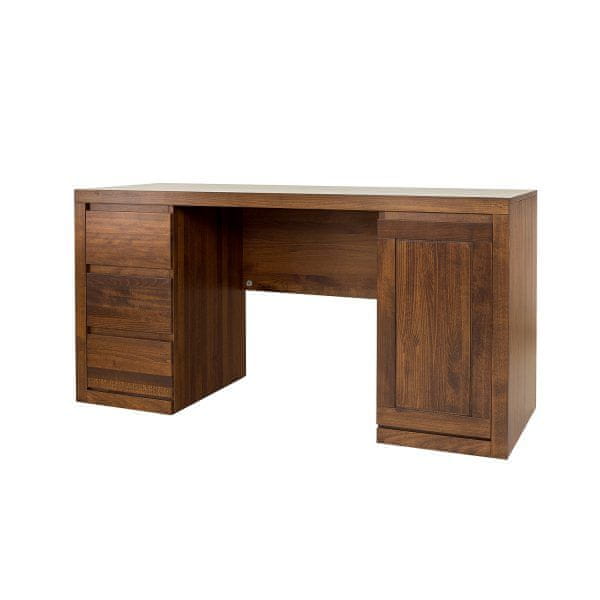 eoshop Písací stôl BR402,160x80x60, buk (Farba dreva: Orech)