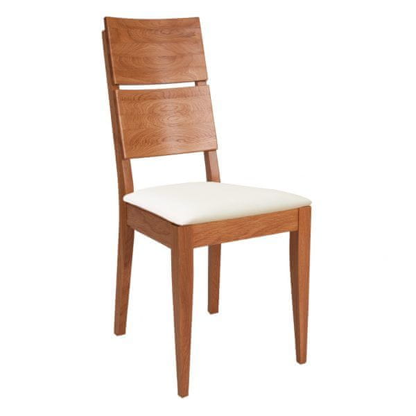 eoshop Čalúnená jedálenské stoličky KT373, dub (Farba dreva: Prírodné (lakovaná), Poťah: Ekokoža)