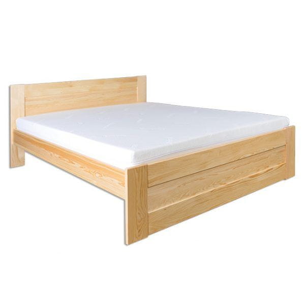 eoshop Drevená posteľ LK102, 140x200, borovica (Farba dreva: Prírodná (lakovaná))