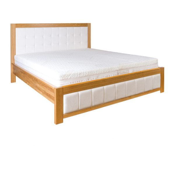 eoshop Čalúnená posteľ LK114, 120x200, buk (Farba dreva: Koniak)