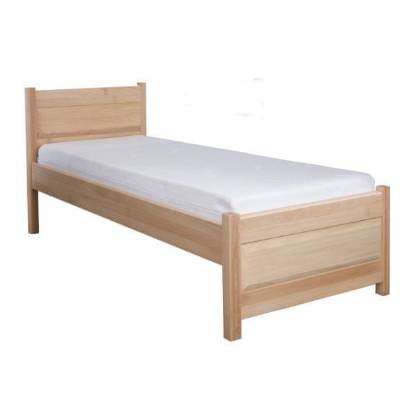 eoshop Drevená posteľ LK120, 90x200, buk (Farba dreva: Šedá)