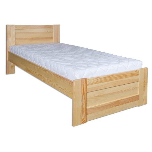 eoshop Drevená posteľ LK121, 90x200, borovica (Farba dreva: Orech)
