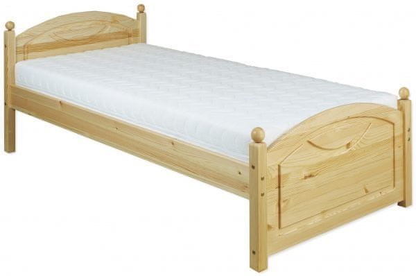 eoshop Drevená posteľ LK126, 90x200, borovica (Farba dreva: Šedá)
