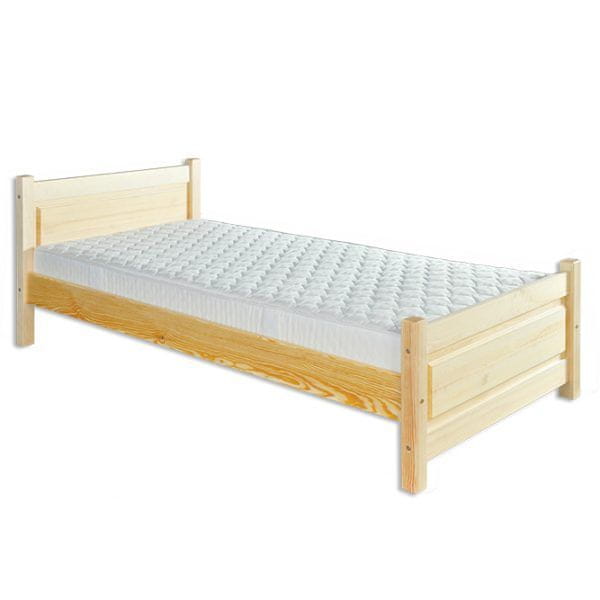 eoshop Drevená posteľ LK129, 90x200, borovica (Farba dreva: Orech)