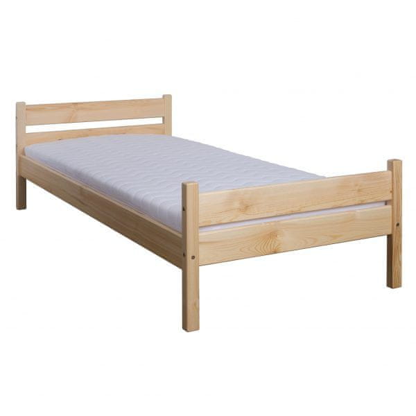 eoshop Drevená posteľ LK157, 90x200, borovica (Farba dreva: Orech)