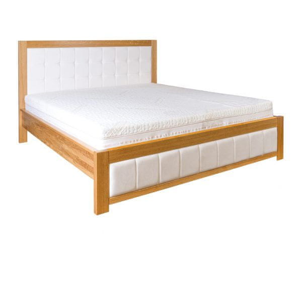 eoshop Čalúnená posteľ LK214, 120x200, dub (Farba dreva: Bielená)
