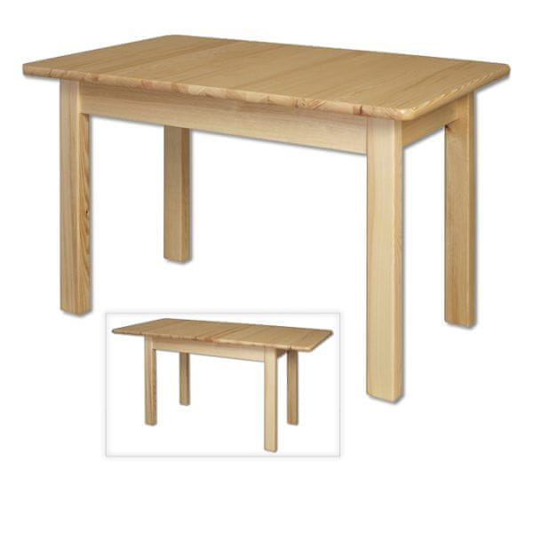 eoshop Jedálenský rozkladací stôl ST101, 120-155x75x80, borovica (Farba dreva: Dub)