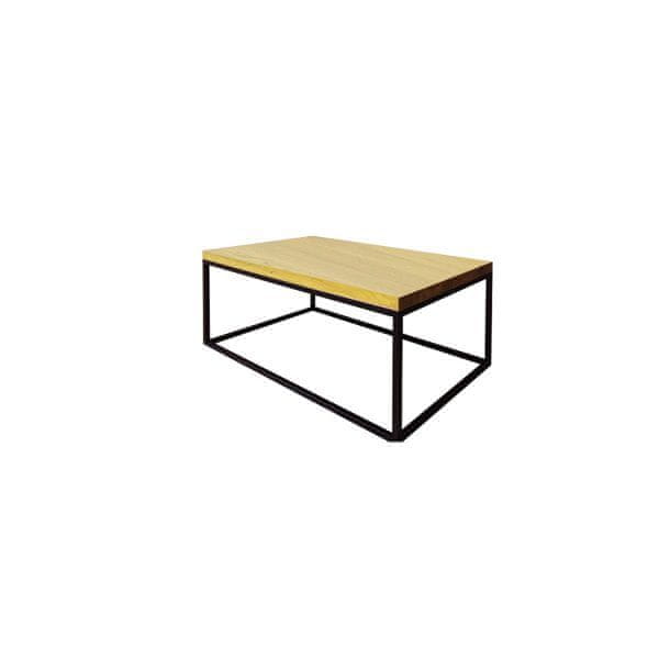 eoshop Konferenčný stôl ST375, 120x45x80, dub/kov (Dĺžka: 80, Doska stola: 2-5, Farba dreva: Dark)