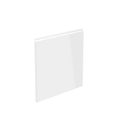 KONDELA Dvierka na umývačku, biela extra vysoký lesk HG, 59,6x57, AURORA