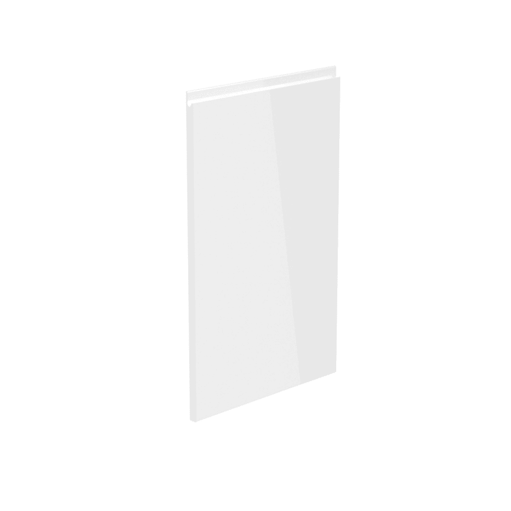KONDELA Dvierka na umývačku, biela extra vysoký lesk HG, 59,6x71,3, AURORA