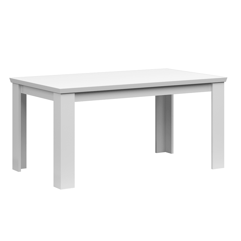 KONDELA Rozkladacia jedálenský stôl, biela, 160-200x91 cm, ARYAN