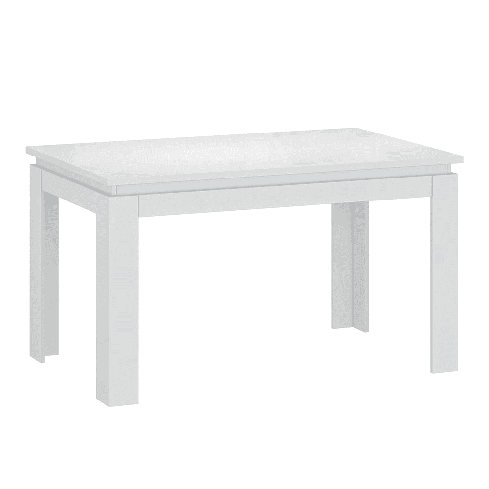 KONDELA Rozkladacia stôl, biela, 135-184x86 cm, LINDY