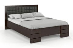 eoshop Drevená posteľ Gotland High&Long, dlhšia 20cm, borovica (Rozmer: 160x220 cm, Farba dreva: Palisander, Farba látky: Casablanca 2306)