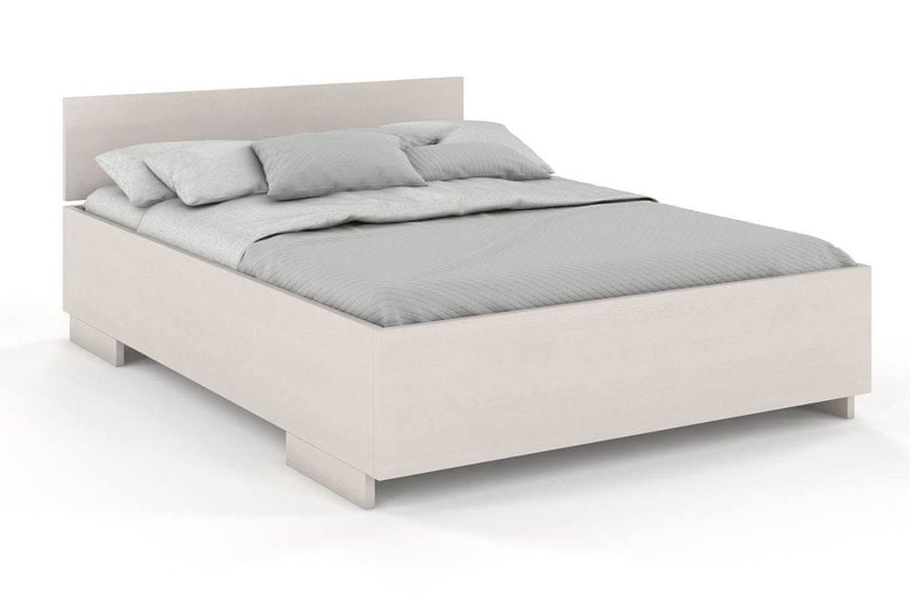 eoshop Drevená posteľ Bergman High&Long, dlhšia 20cm, borovica (Rozmer: 120x220 cm, Farba: Biela)