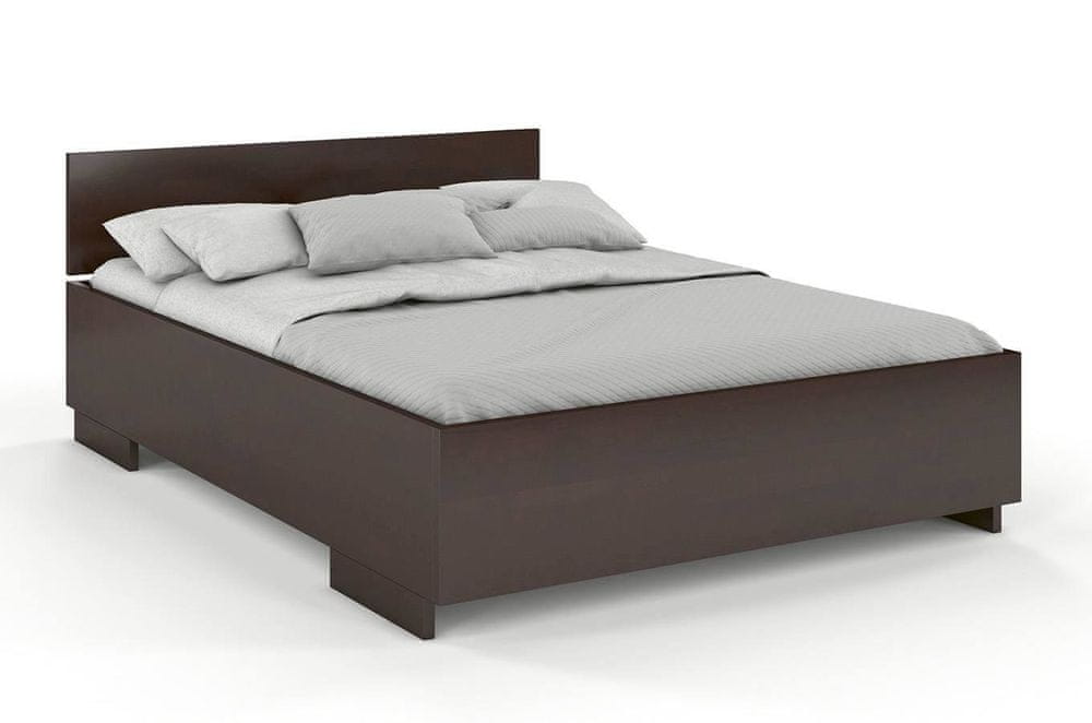 eoshop Drevená posteľ Bergman High, buk (Rozmer: 160x200 cm, Farba: Palisander)