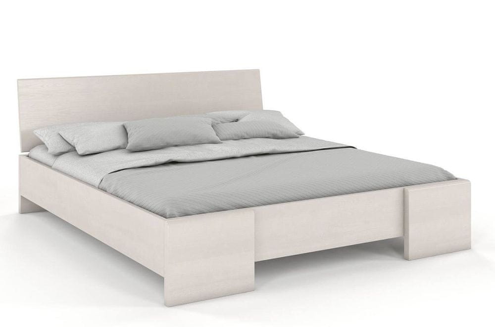 eoshop Drevená posteľ Hessler High&Long, dlhšia 20cm, borovica (Rozmer: 120x220 cm, Farba: Biela)