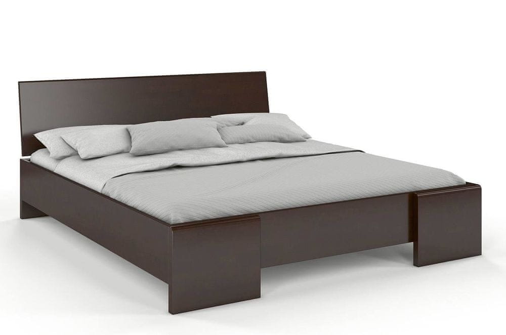 eoshop Drevená posteľ Hessler High, buk (Rozmer: 140x200 cm, Farba: Palisander)