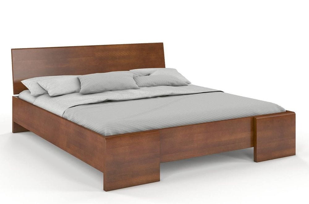 eoshop Drevená posteľ Hessler High BC, buk (Rozmer: 120x200 cm, Farba: Orech)