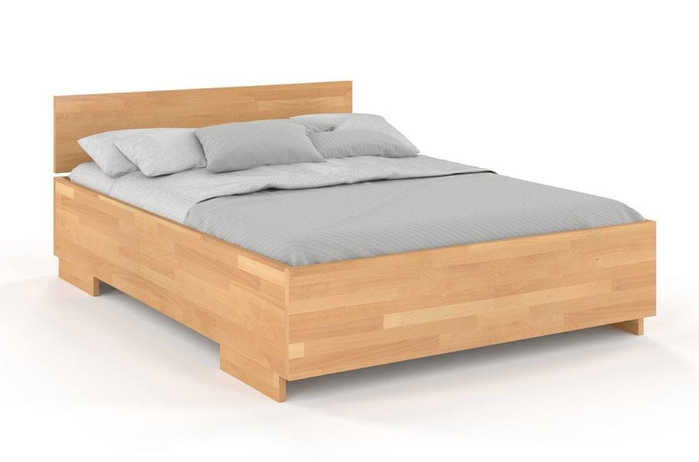 eoshop Drevená posteľ Bergman High BC, buk (Rozmer: 120x200 cm, Farba: Prírodná)