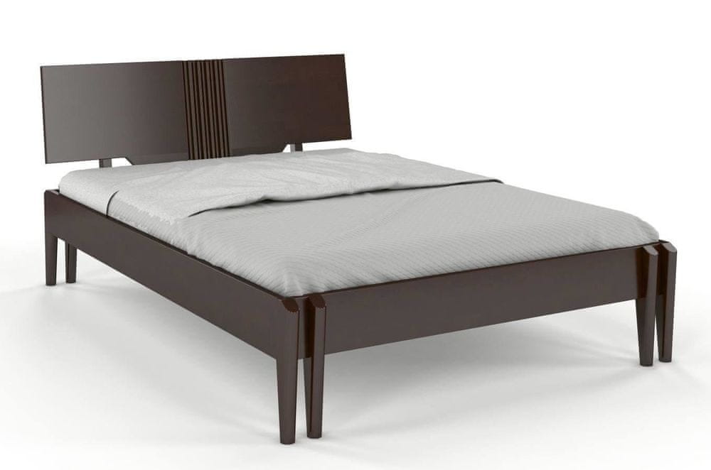 eoshop Drevená posteľ POZNAŇ, buk (Rozmer: 120x200 cm, Farba: Palisander)