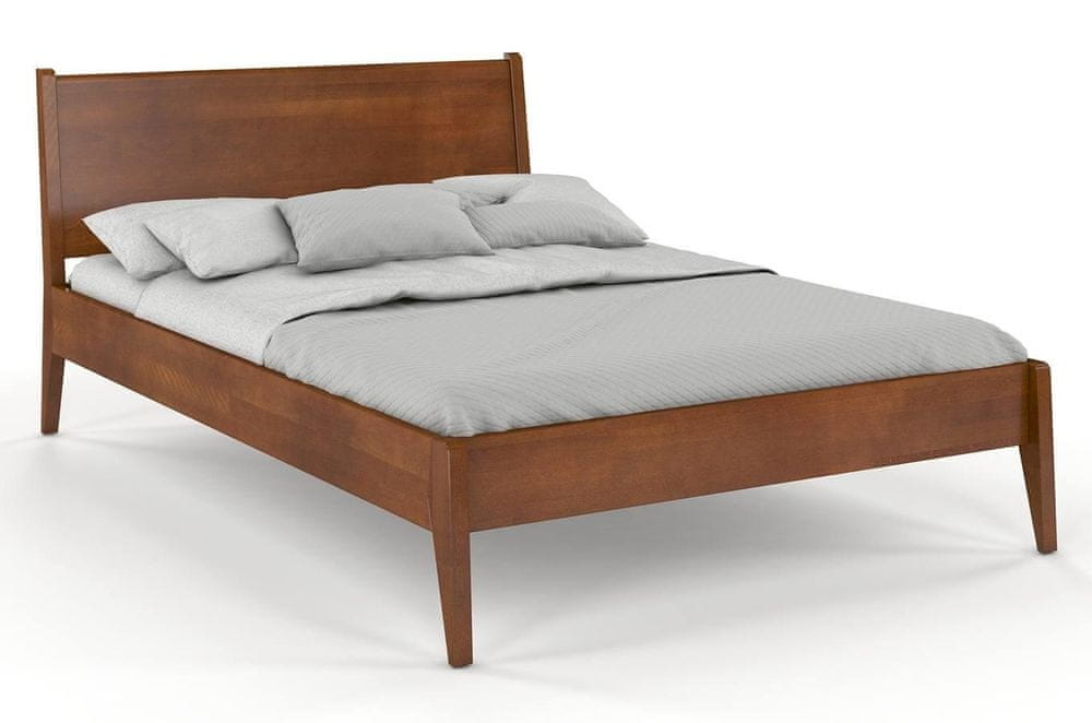 eoshop Drevená posteľ Radom, buk (Rozmer: 140x200 cm, Farba: Orech)