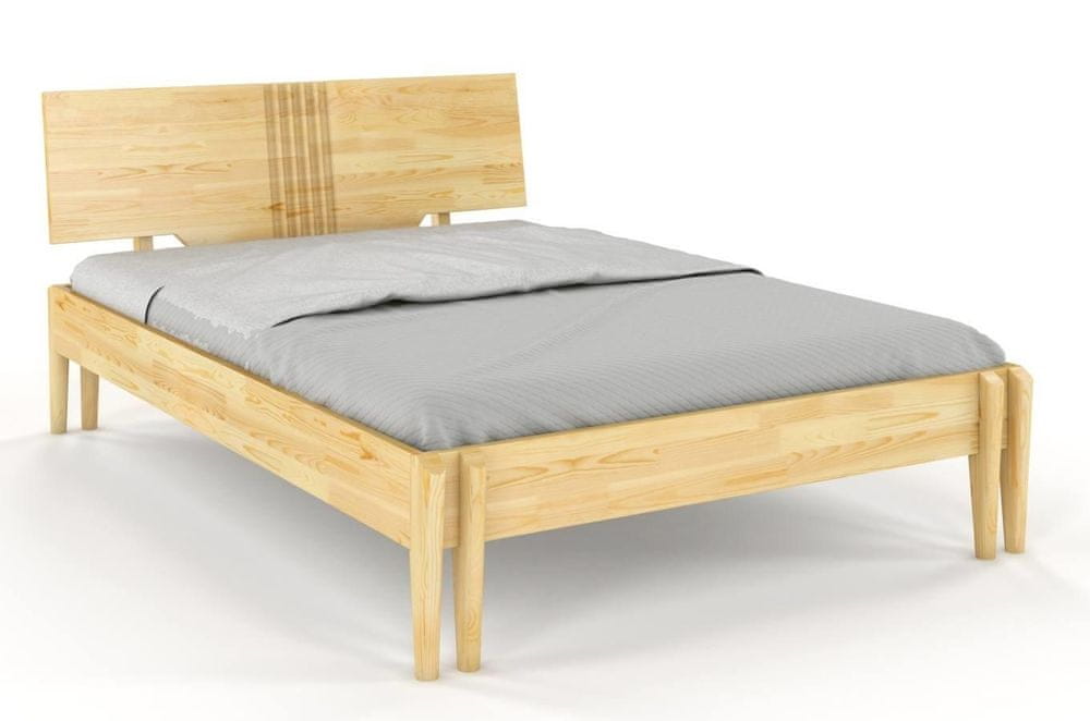eoshop Drevená posteľ POZNAŇ, borovica (Rozmer: 160x200 cm, Farba: Prírodná)