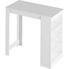 KONDELA Barový stôl, biela, 117x57 cm, Austen