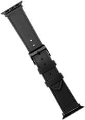 FIXED kožený řemínek pro Apple Watch 42/44/45mm, čierna