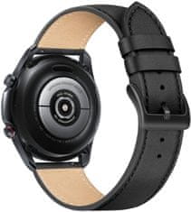 FIXED kožený řemínek pro smartwatch s šířkou 22mm, čierna