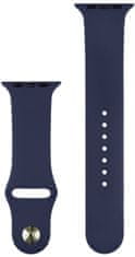 Coteetci silikonový sportovní náramek pro Apple watch 42 / 44 mm / 45mm, půlnoční modrá