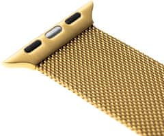 FIXED síťovaný nerezový řemínek Mesh Strap pro Apple Watch 42/44/45mm, zlatá
