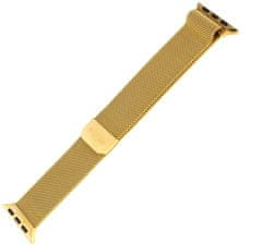 FIXED síťovaný nerezový řemínek Mesh Strap pro Apple Watch 42/44/45mm, zlatá