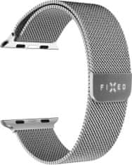 FIXED síťovaný nerezový řemínek Mesh Strap pro Apple Watch 38/40/41mm, strieborná