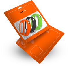 RhinoTech řemínky pro Xiaomi Mi Band 3/4, saT - čierna, oranžová, zelená