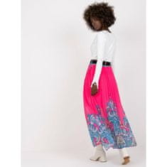 ITALY MODA Dámske sukne s potlačou plisovaná maxi KELLY ružová DHJ-SD-10620B.43_389022 Univerzálne