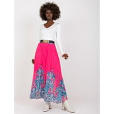 ITALY MODA Dámske sukne s potlačou plisovaná maxi KELLY ružová DHJ-SD-10620B.43_389022 Univerzálne
