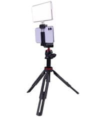 Doerr GIPSY Selfie ministatív (21,5-68 cm, 300 g, max. 2 kg, okrúhla hlava, 5 sekcií, čierna)