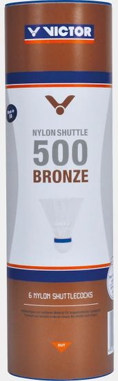 Victor badmintonové loptičky Nylon Shuttle 500 Bronze Yellow/blue