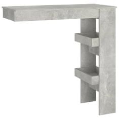 Vidaxl Barový stôl, sivý, 102x45x103,5 cm, materiál na báze dreva