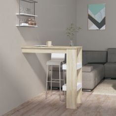 Vidaxl Barový stôl, biely a dub sonoma, 102x45x103,5 cm