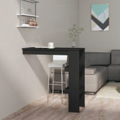 Vidaxl Barový stôl, čierny, 102x45x103,5 cm, materiál na báze dreva