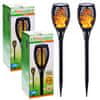 Prograden Sada 2X Lampa Solárna Led Záhradná Pochodeň S Efektom Plameňa 58 Cm