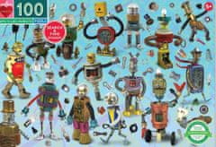 eeBoo Puzzle Roboty a súčiastky 100 dielikov