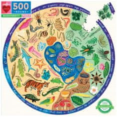 eeBoo Okrúhle puzzle Rozmanitosť prírody 500 dielikov