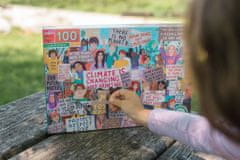eeBoo Puzzle Protest za ochranu klímy 100 dielikov